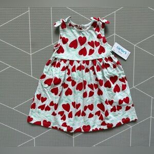 Carter's|Baby girl/toddler NWT Summer dress,Red Heart Print Kids Dress,18M•Boho